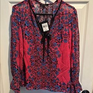 NWT Nanette Lepore Pink and Blue Women's blouse size S
